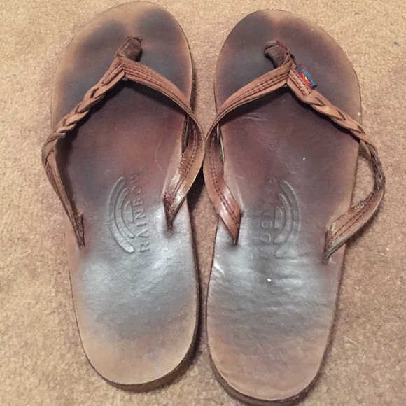 Rainbow Flirty Braid, Single Layer Flip Flops