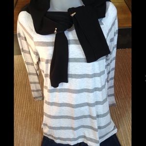 CAbi #940 Size S Striped Tee Shirt New
