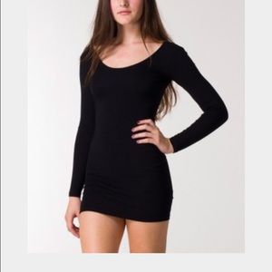 American apparel black dress with scoop back