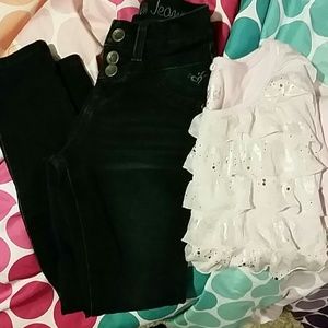 Youth Justice premium skinny jeans and Justice top