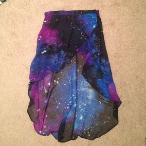 High Low Galaxy Skirt