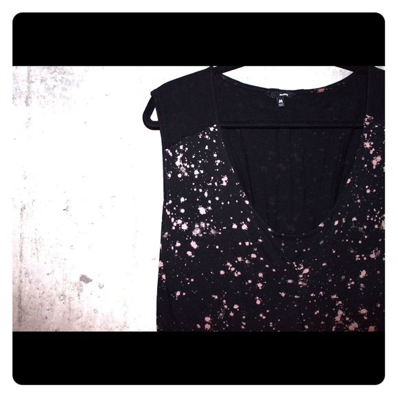 Cotton v neck Hurley dress with modern paint print