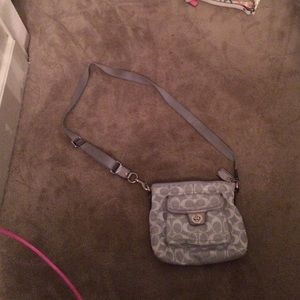 Light grey coach cross body