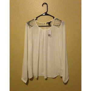 Brand New! Sheer white blouse