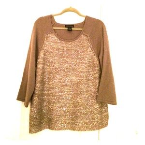 Sequin relaxed fit sweater!