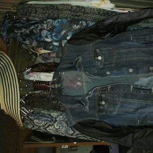 Denim Jacket black sleeves