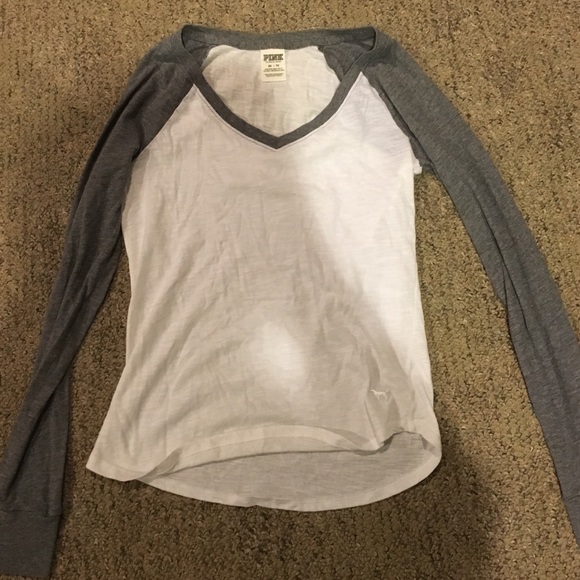 Victoria's Secret PINK Gray V-Neck