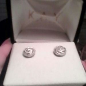 Diamond cluster earrings