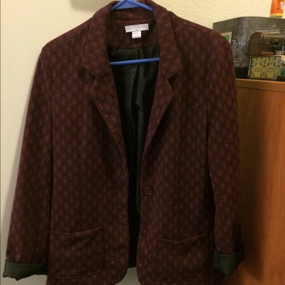 Burgundy blazer