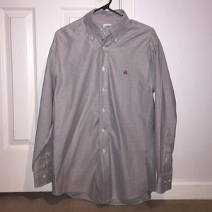 Men's Small Grey Brooks Brothers Button Down