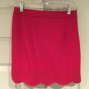 Red mini skirt
