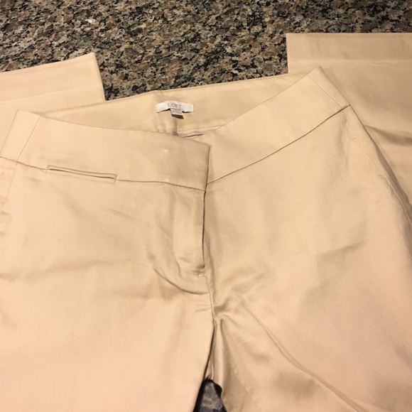 Loft, khaki colored trouser pants