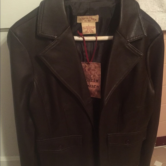 Brown leather jacket