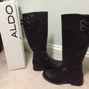 ALDO black riding boots