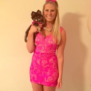 Xenia Pink Party Birthday Going Out Dress
