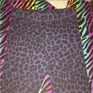Pink Victoria Secret Blue Leopard Leggings
