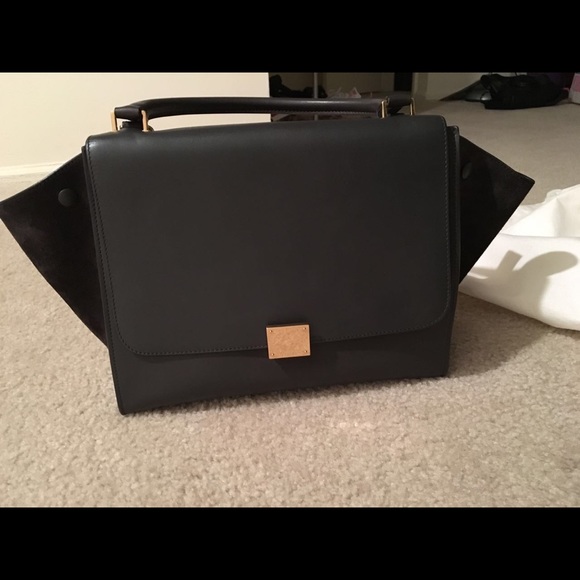 Celine Trapeze -Dark Gray/Gold ware - Picture 2 of 4