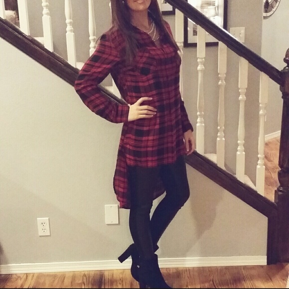 Flanel Hi Lo Tunic