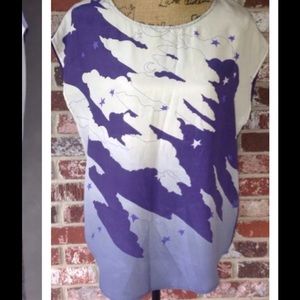 CAbi New SILK Celestial Blouse #982 size large