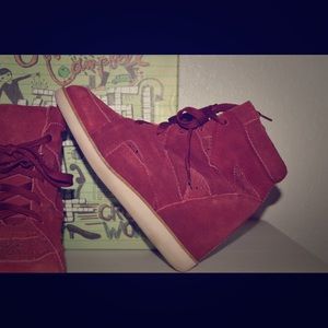 Jeffrey Campbell Venice sneaker wedge Burgundy