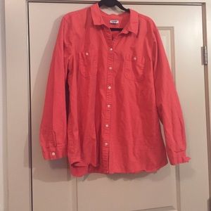 Salmon denim shirt