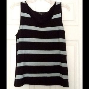Blue & Black sleeveless sweater