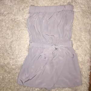 Strapless romper! Silver/grey