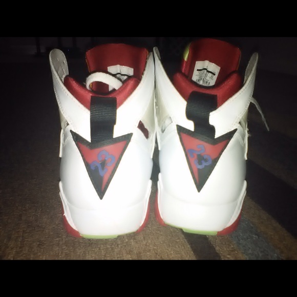 NIKE AIR JORDAN VII 7 RETRO HARE BUGS BUNNY WHITE GREY RED  Jordan hare 7s