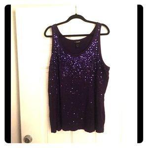 Lane Bryant sparkly tank top great for New Years!