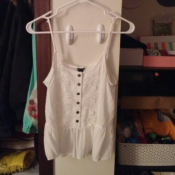 White peplum tank top