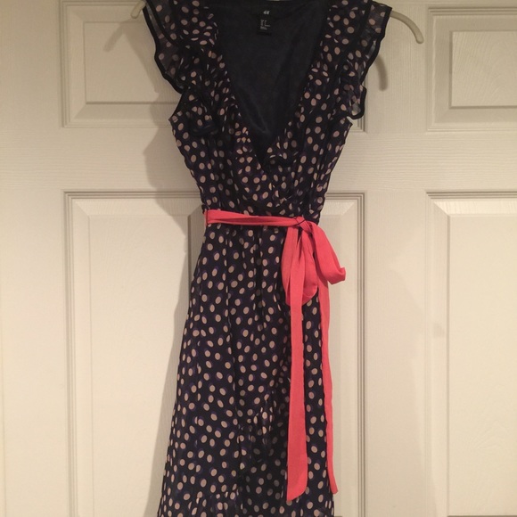 Blue polka dot dress