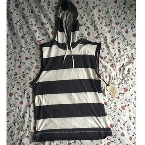 NWT Men's Free Planet  striped hooded tank