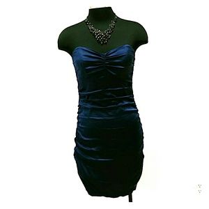 Navy blue sweetheart dress