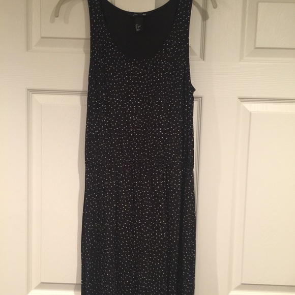 Black and white polka dot dress