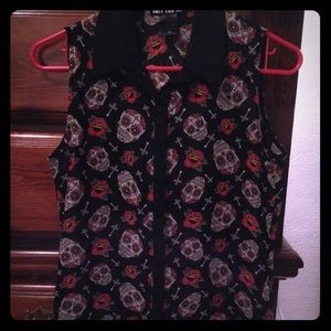 Super Adorable Sugar Skull Blouse!