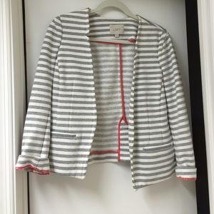Striped cotton blazer
