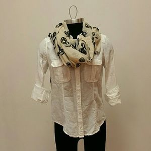 White linen button down