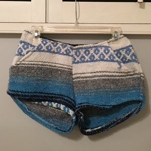 Winter Aztec Print Shorts