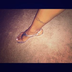 Steve Madden silver sandals.