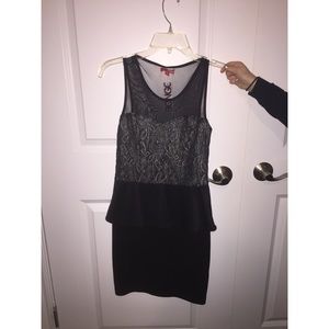 BRAND NEW Black and Silver Peplum Dress!