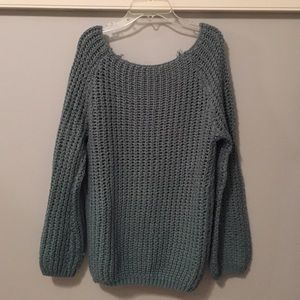 Knit Teal Batwing Sweater