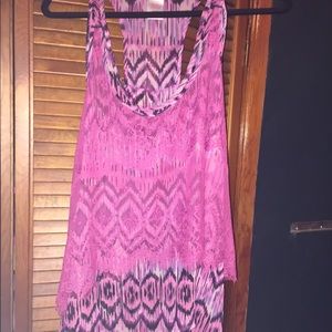 Pink racer back tank