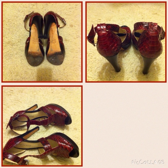 ALEXANDRE BIRMAN Python Cutout Platform Heels - Picture 3 of 4