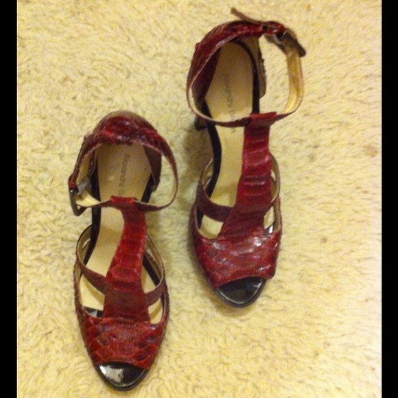 ALEXANDRE BIRMAN Python Cutout Platform Heels - Picture 4 of 4