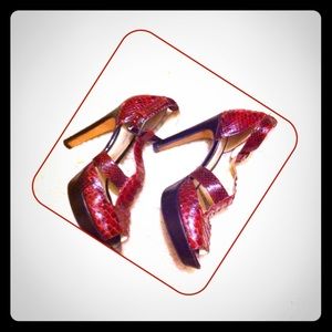 ALEXANDRE BIRMAN Python Cutout Platform Heels