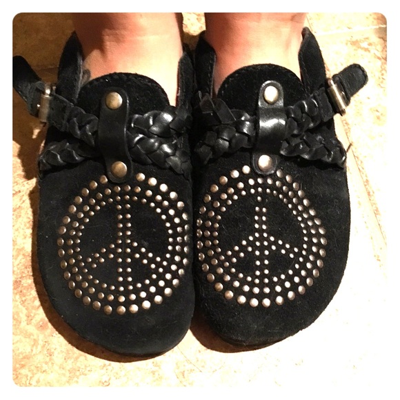 Studded Peace Clogs - Picture 1 of 2