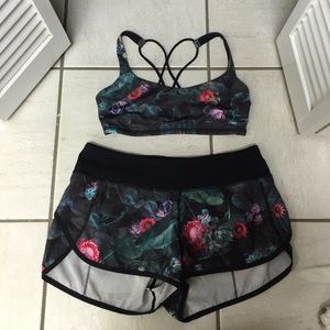 Lulu speed short and free to be bra combo