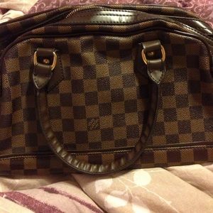 Brown checkered bag RESERVED. TRADED