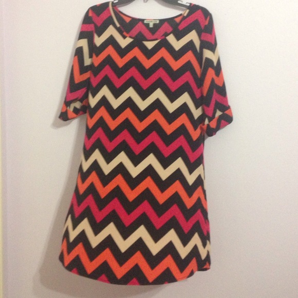 Chevron shift dress