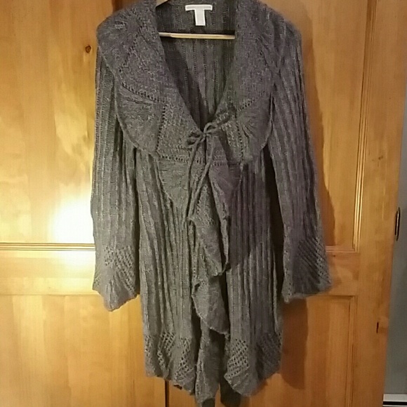 SALE!  Sarah Spencer Heather blue ruffle  sweater